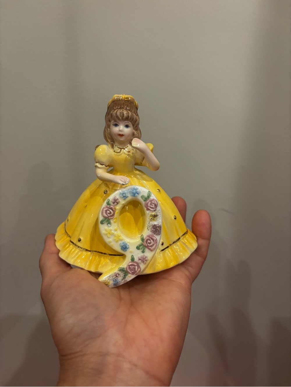 Lefton  Josef Originals Birthday girl  Number 9 Figurine